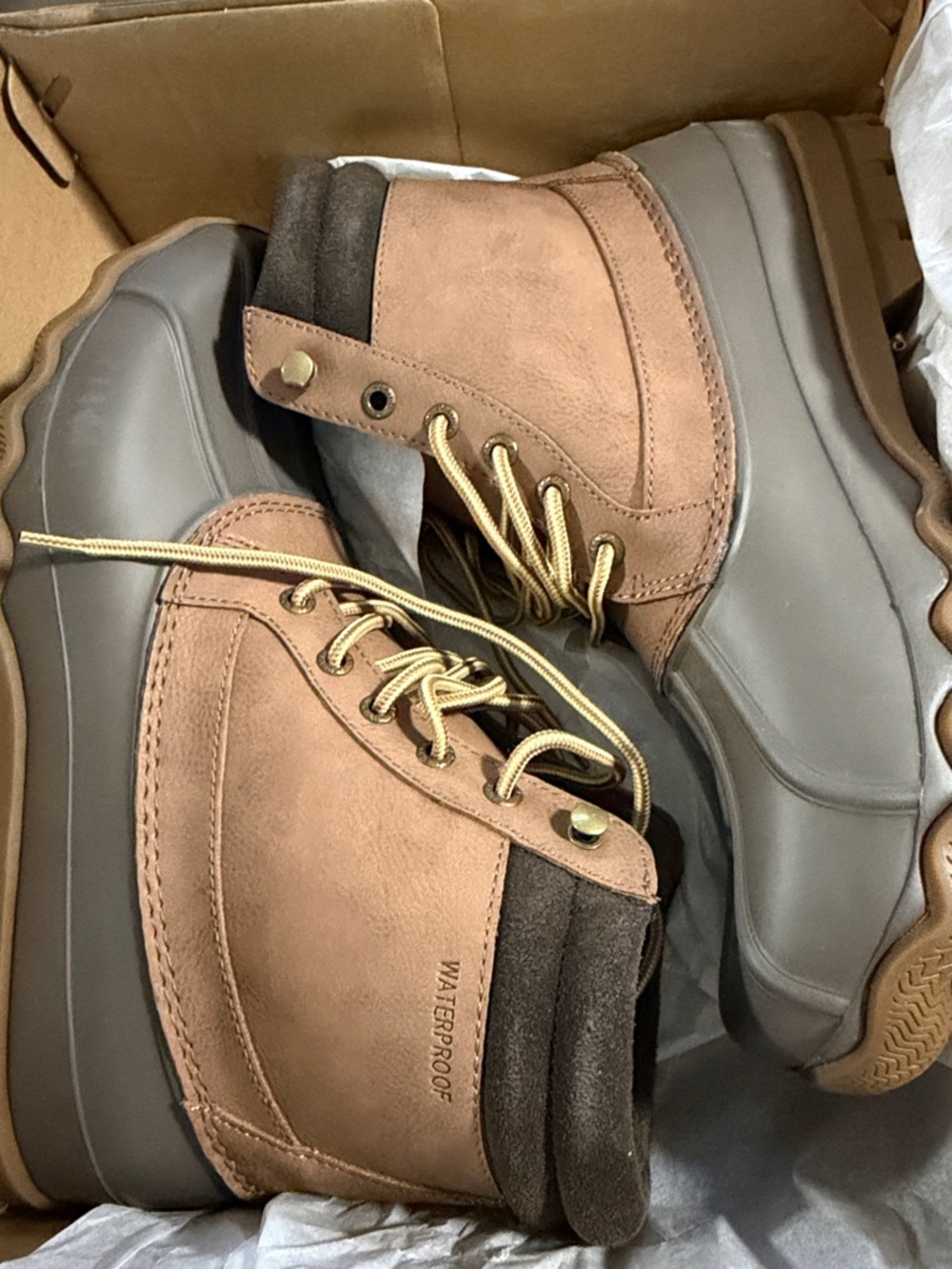 Sperry Brown Waterproof Suede Lace-Up Boots